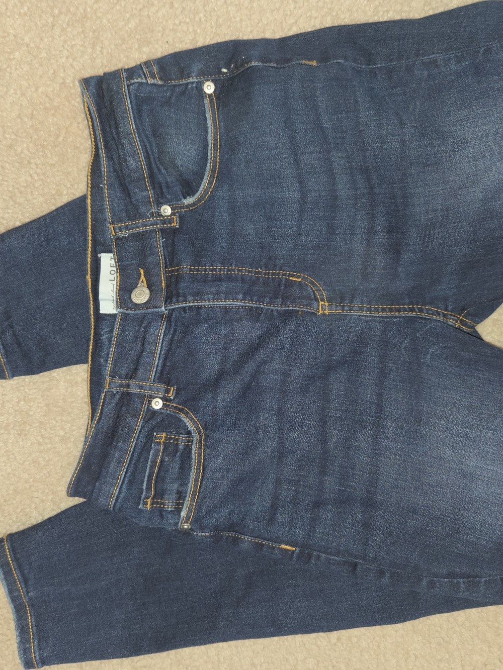 LOFT Dark High-Rise Stretch Jeans